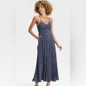 a new day Navy Floral Maxi Dress
